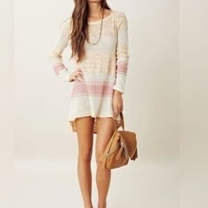 Free People Beige Knit Sweater